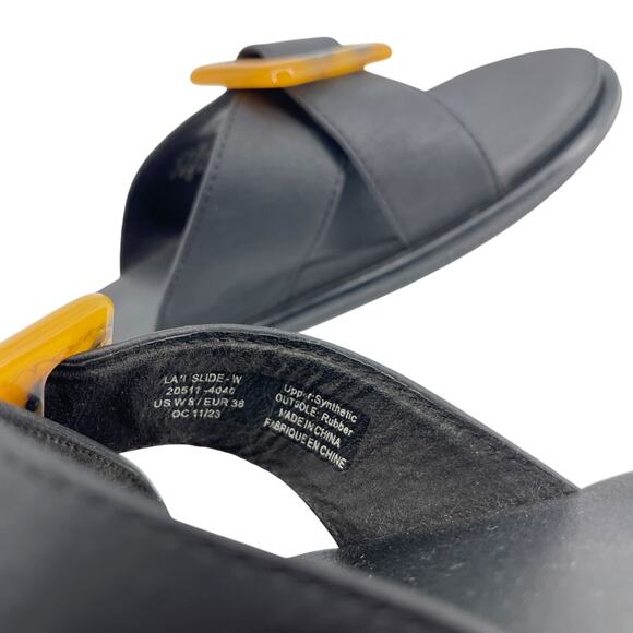 Olukai La‘i Slide Sandals Black with Tortoise Buckle Women’s 8 - Picture 7 of 8